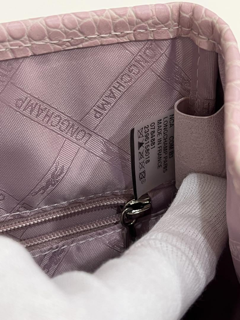 Longchamp handbag Tote Purse Pink Used Women's Authentic