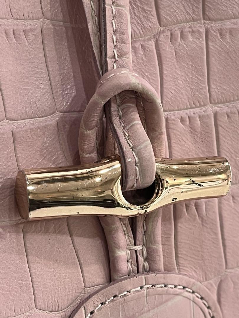 Longchamp handbag Tote Purse Pink Used Women's Authentic