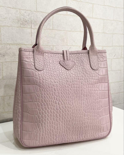Longchamp handbag Tote Purse Pink Used Women's Authentic