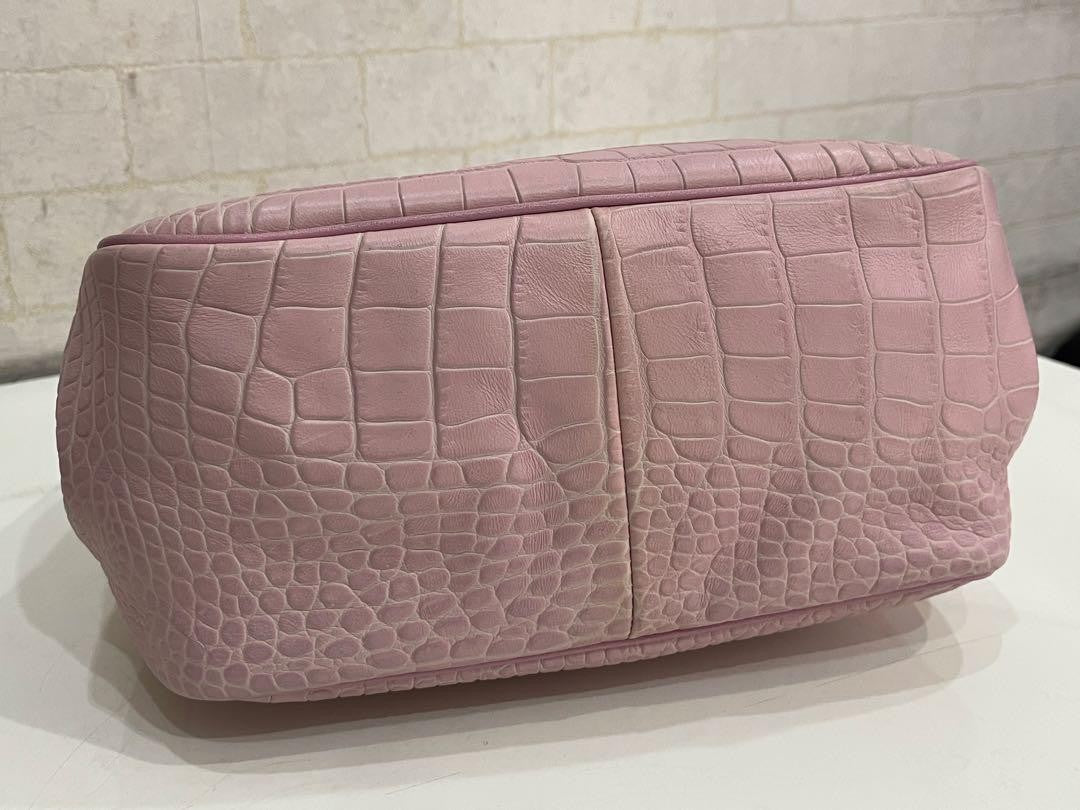 Longchamp handbag Tote Purse Pink Used Women's Authentic