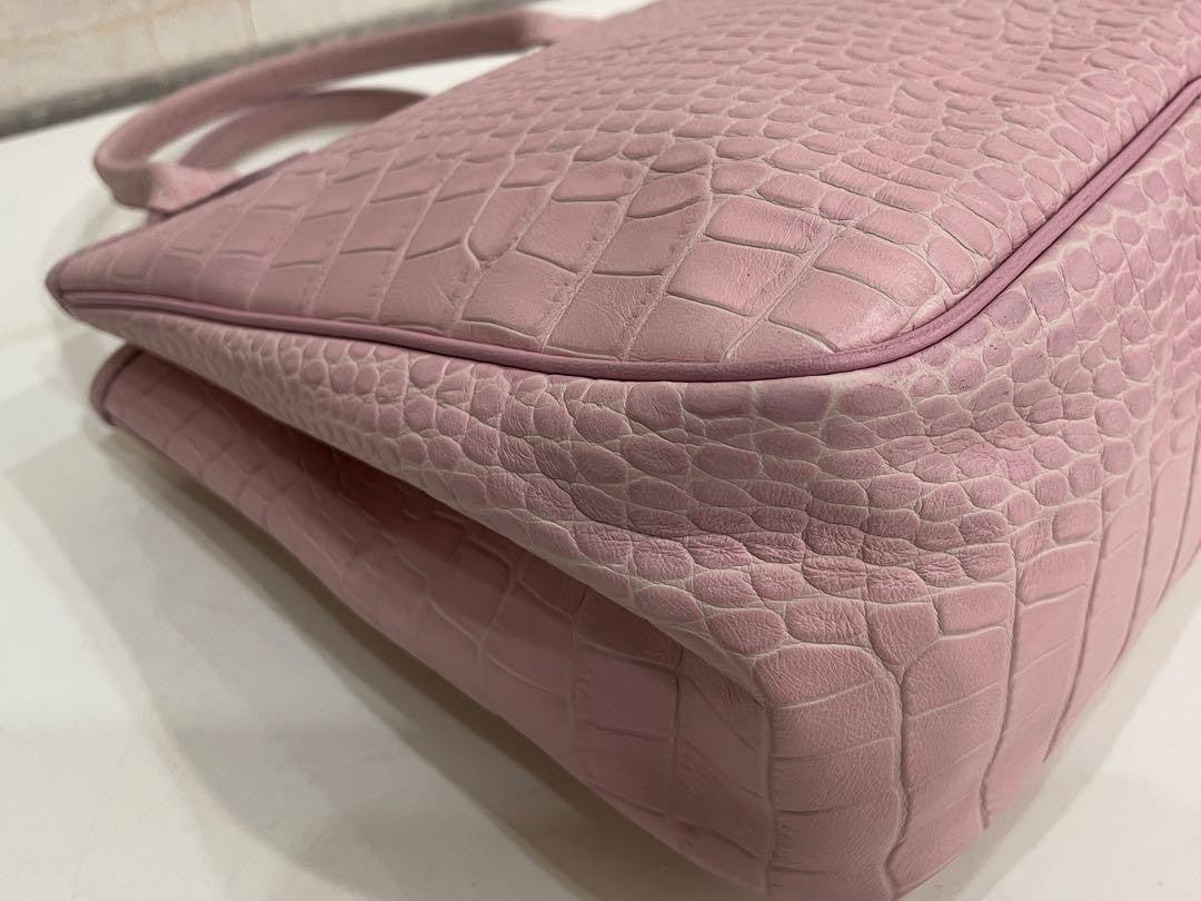 Longchamp handbag Tote Purse Pink Used Women's Authentic