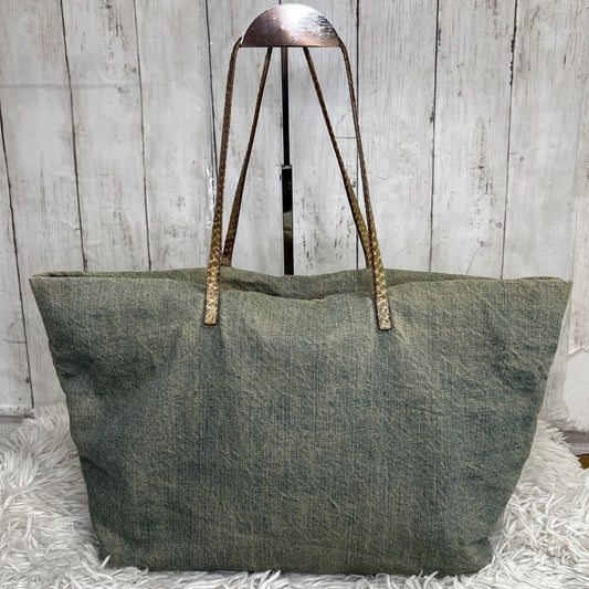 FENDI Hand Bag Tote Purse Denim Blue Authentic
