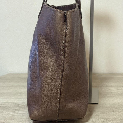 FENDI Hand Bag Tote Purse Selleria Brown Authentic