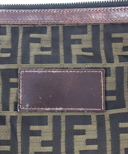 FENDI Clutch Bag Second Bag FF Zucca Brown Authentic