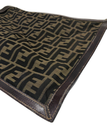 FENDI Clutch Bag Second Bag FF Zucca Brown Authentic