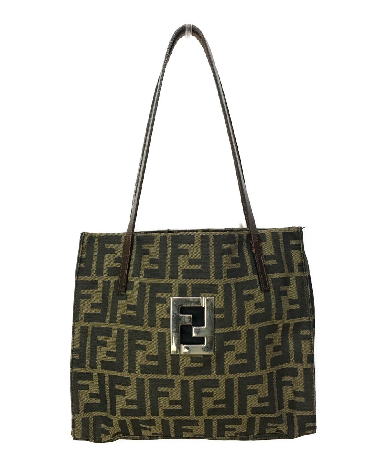 FENDI Mini Hand Bag Tote Purse FF Zucca Authentic