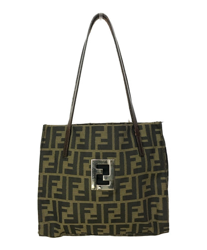 FENDI Mini Hand Bag Tote Purse FF Zucca Authentic