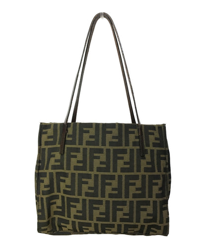 FENDI Mini Hand Bag Tote Purse FF Zucca Authentic