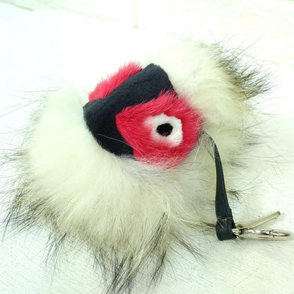 FENDI Bag Charm Key Holder Strap Bag Bugs Beige Black Red Authentic