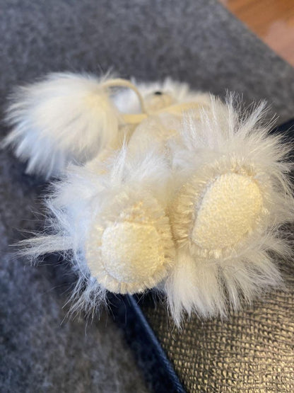 PRADA Key Ring Keychain Bag Charm Poodle White Authentic