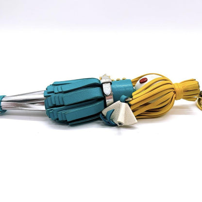 PRADA Key Ring Keychain Bag Charm ALICE Tassel Leather Authentic