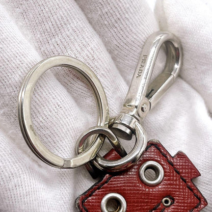 PRADA Key Ring Keychain Bag Charm Robot Leather Multicolor Authentic