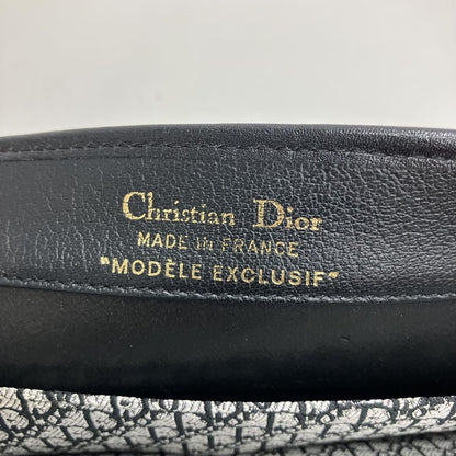 Christian Dior Shoulder Bag Purse Chain Logo Leather Black Authentic