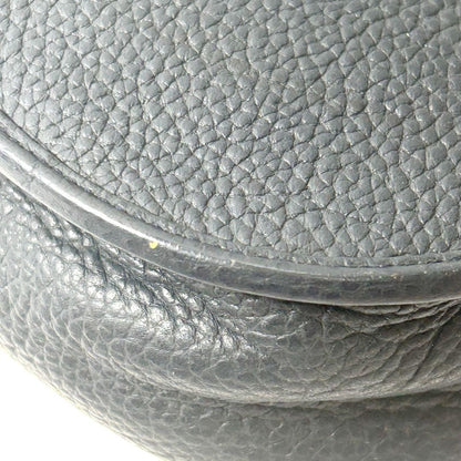 Christian Dior Shoulder Bag Purse CD Leather Dark Navy Authentic