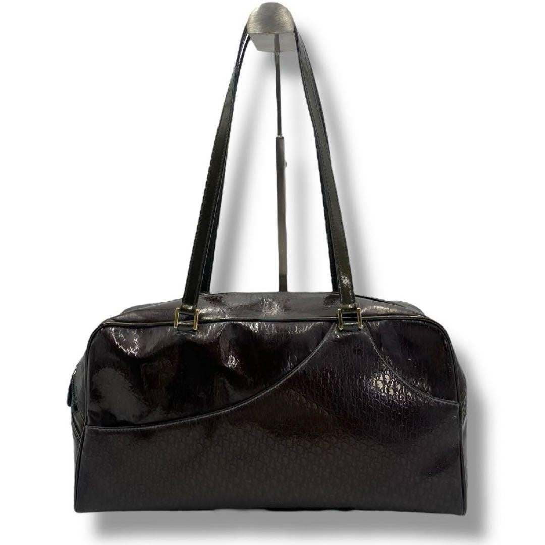 Christian Dior Hand Bag Tote Purse Trotter Brown Authentic