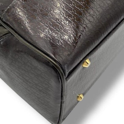 Christian Dior Hand Bag Tote Purse Trotter Brown Authentic