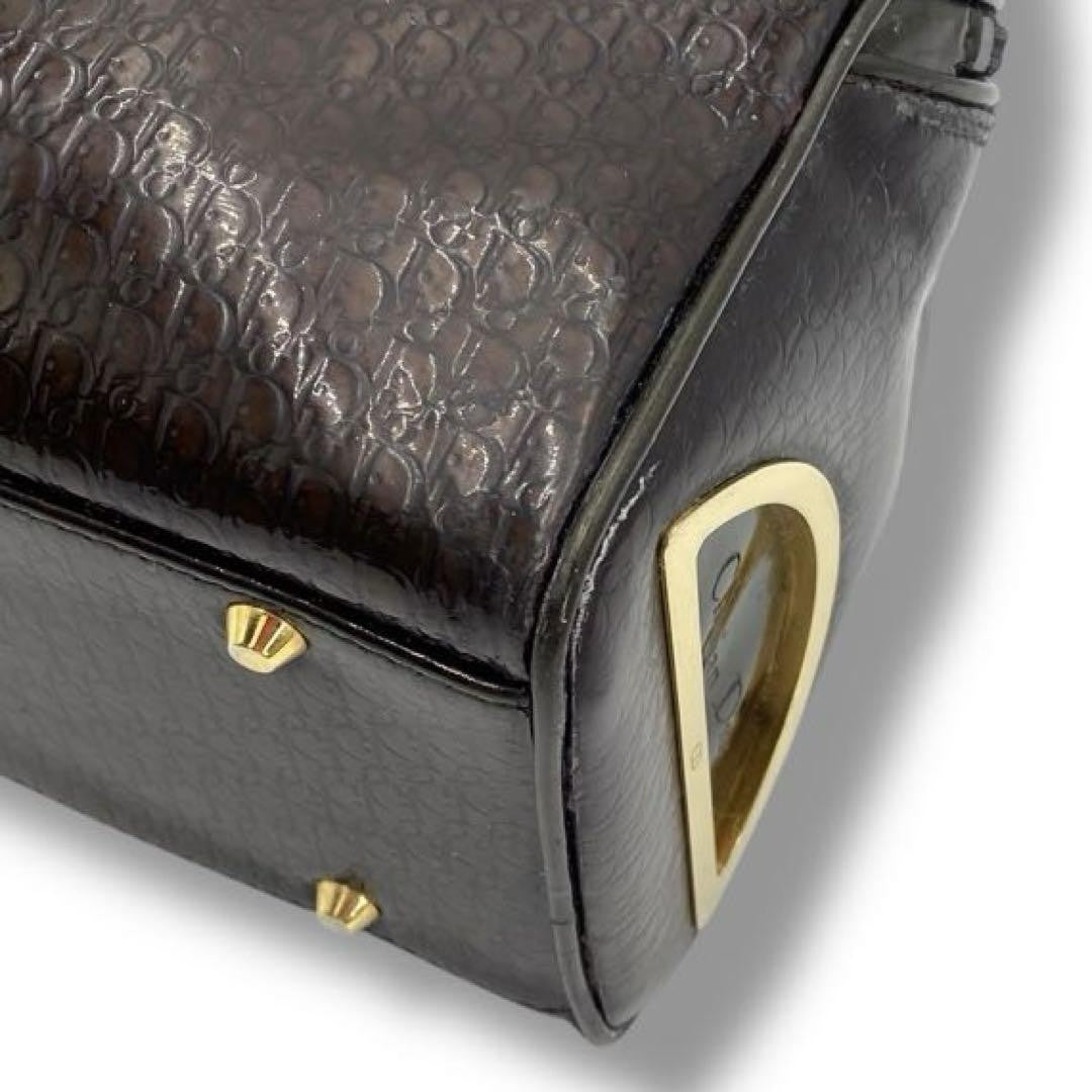 Christian Dior Hand Bag Tote Purse Trotter Brown Authentic