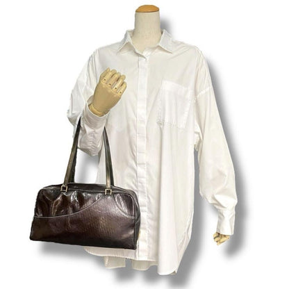 Christian Dior Hand Bag Tote Purse Trotter Brown Authentic