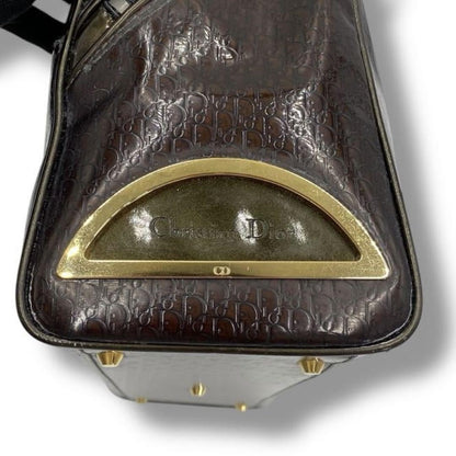 Christian Dior Hand Bag Tote Purse Trotter Brown Authentic