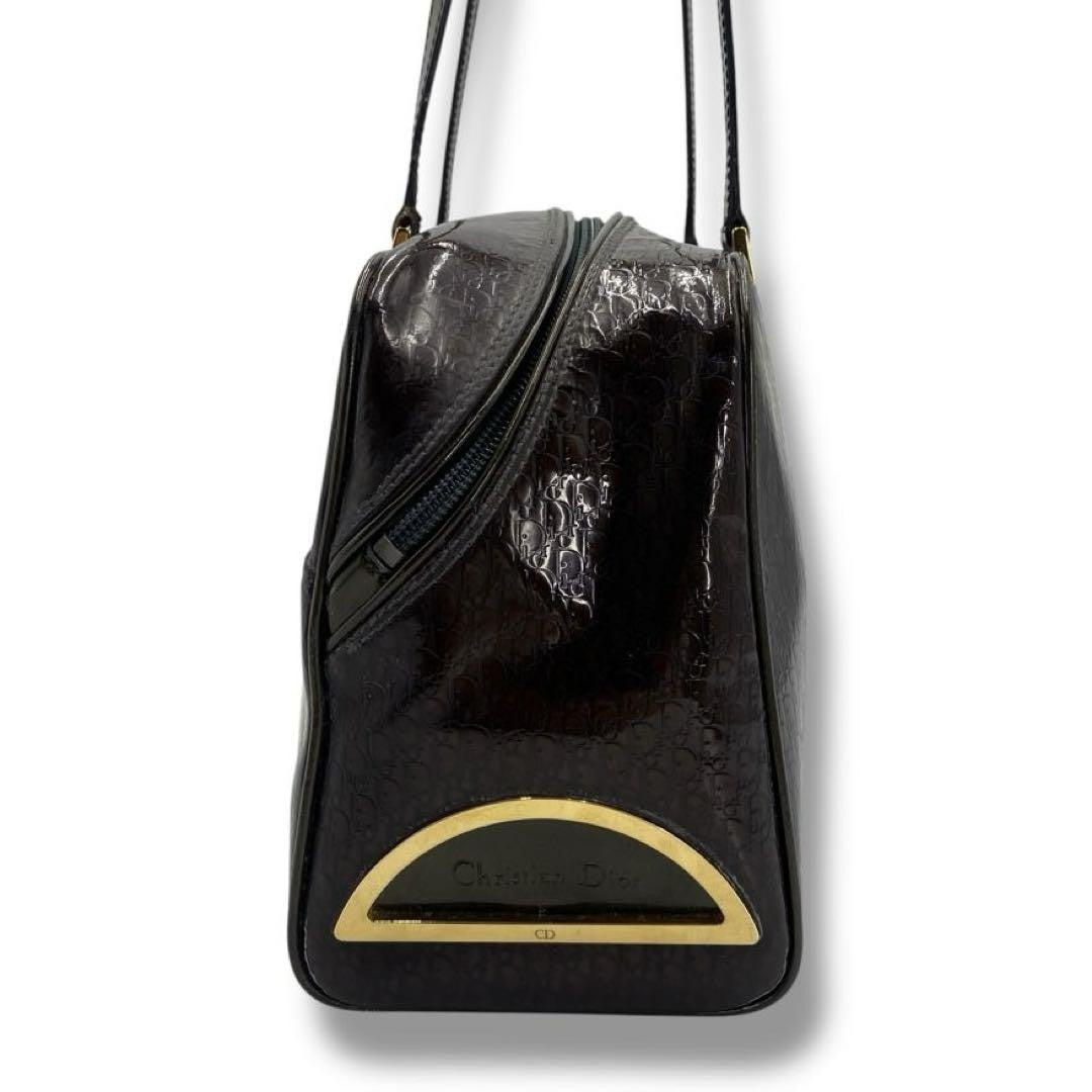 Christian Dior Hand Bag Tote Purse Trotter Brown Authentic