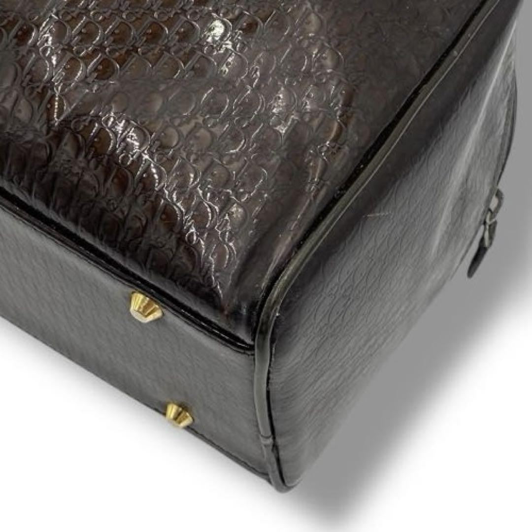 Christian Dior Hand Bag Tote Purse Trotter Brown Authentic