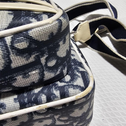 Christian Dior Shoulder Bag Purse Trotter No.1 White Navy Authentic