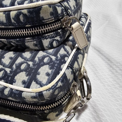Christian Dior Shoulder Bag Purse Trotter No.1 White Navy Authentic