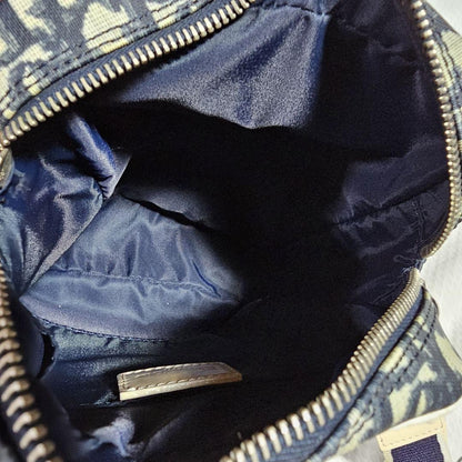 Christian Dior Shoulder Bag Purse Trotter No.1 White Navy Authentic