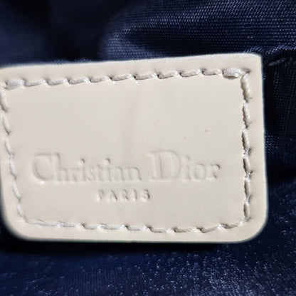 Christian Dior Shoulder Bag Purse Trotter No.1 White Navy Authentic