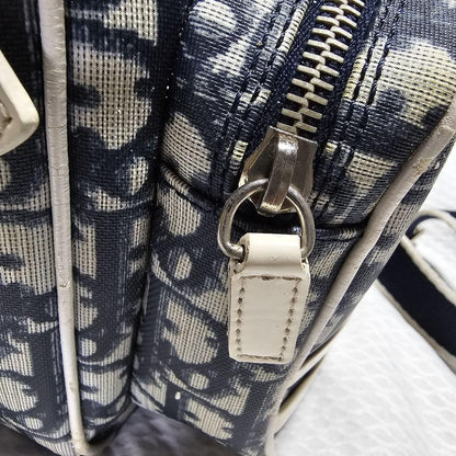 Christian Dior Shoulder Bag Purse Trotter No.1 White Navy Authentic