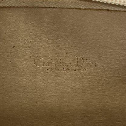 Christian Dior Shoulder Bag Purse CD Leather Off White White Authentic