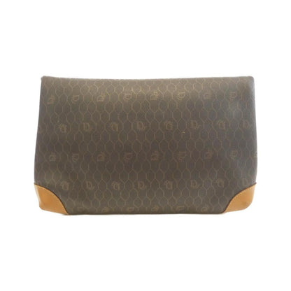 Christian Dior Bag Purse Honeycomb Coated Canvas Brown Authentic