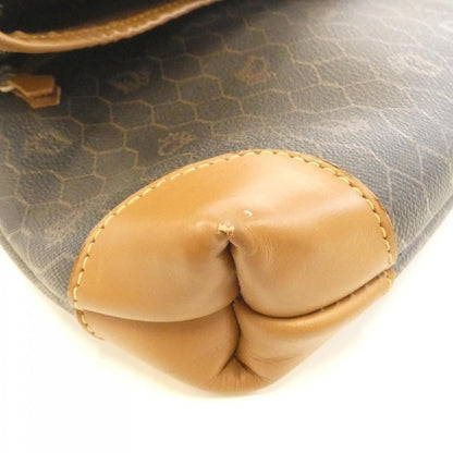 Christian Dior Bag Purse Honeycomb Coated Canvas Brown Authentic