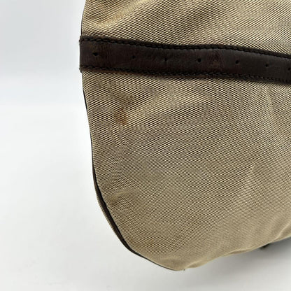 GUCCI Shoulder Bag Purse Interlocking Sherry Line GG Canvas Leather Brown Beige