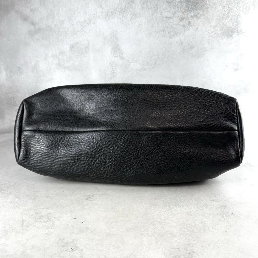 GUCCI Hand Bag Tote Purse Leather Black Authentic