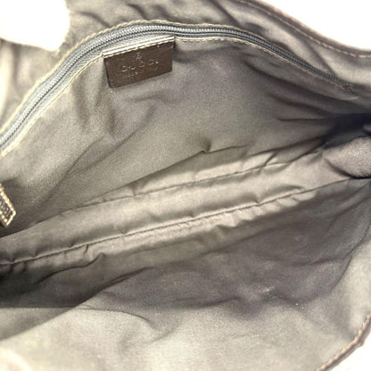 GUCCI Hand Bag Tote Purse Sherry Line GG Canvas Leather Beige Authentic