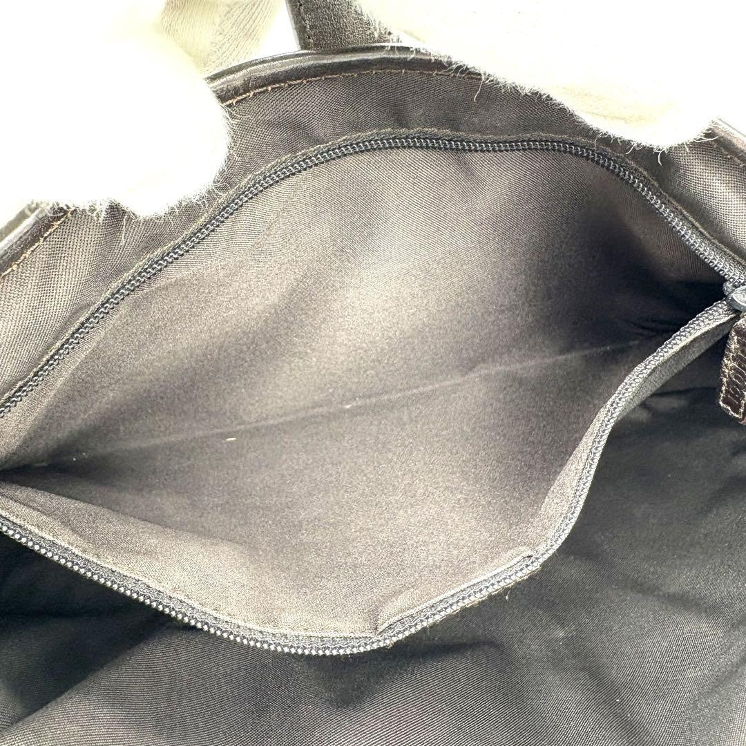 GUCCI Hand Bag Tote Purse Sherry Line GG Canvas Leather Beige Authentic