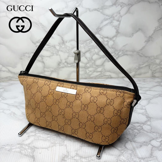 GUCCI Accessory Pouch GG Canvas Authentic