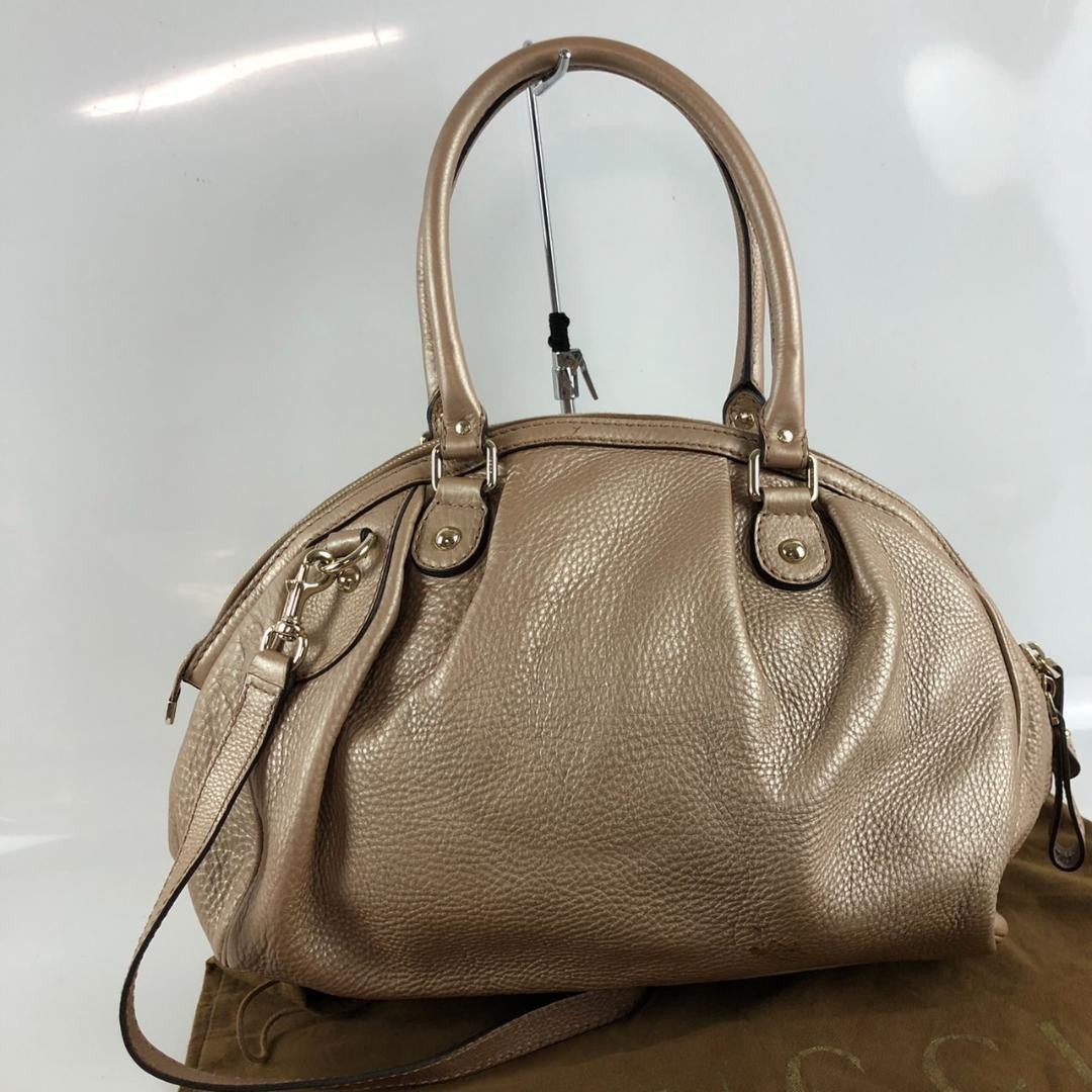 GUCCI Hand Shoulder Bag Tote Purse 2way Pink Authentic