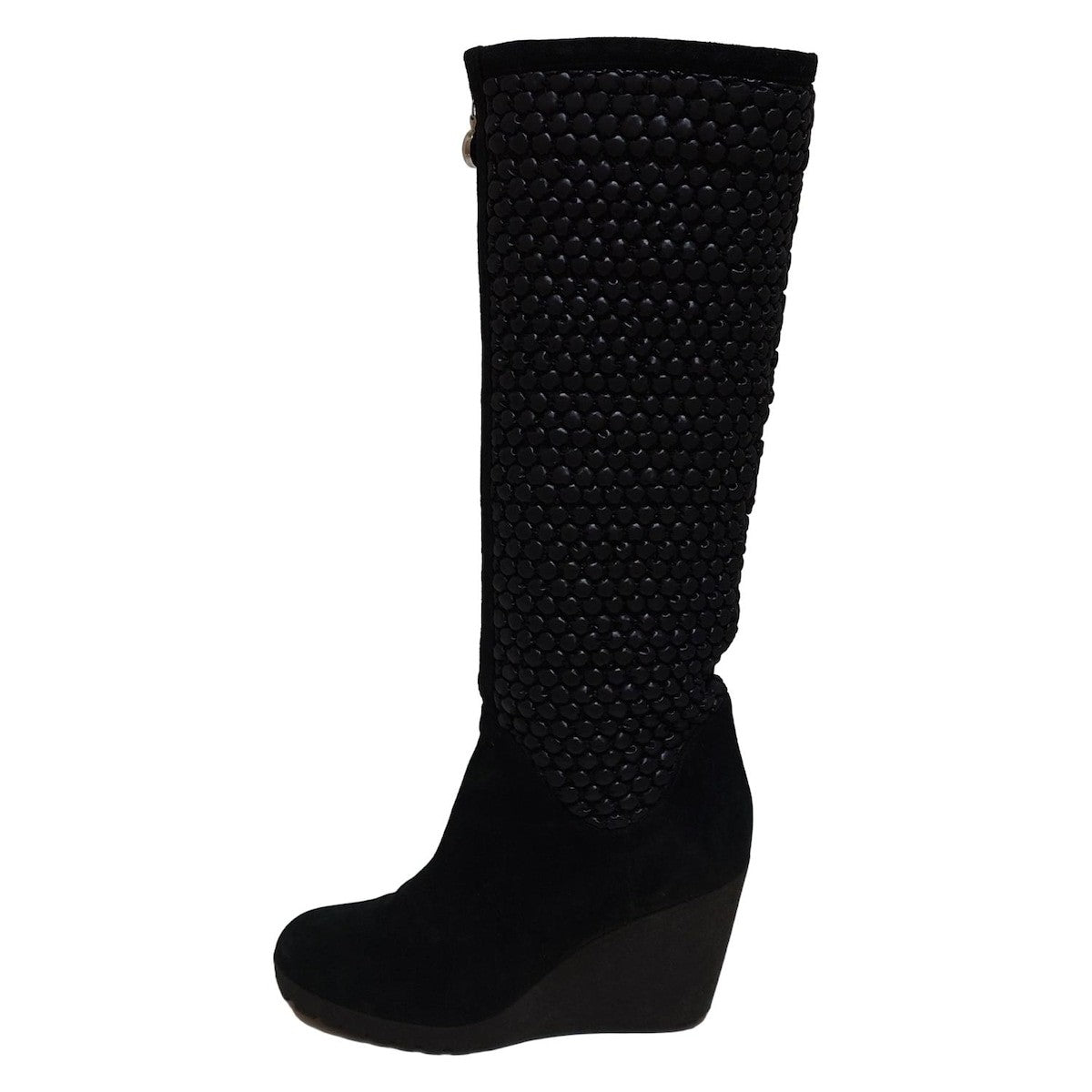 FENDI Long Boots Shoes EU 37.5 US 7.5 Black Authentic