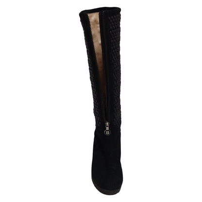 FENDI Long Boots Shoes EU 37.5 US 7.5 Black Authentic