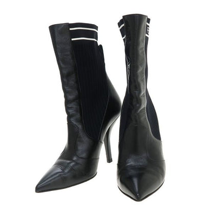 FENDI Boots Shoes EU 37 US 7 Black Authentic