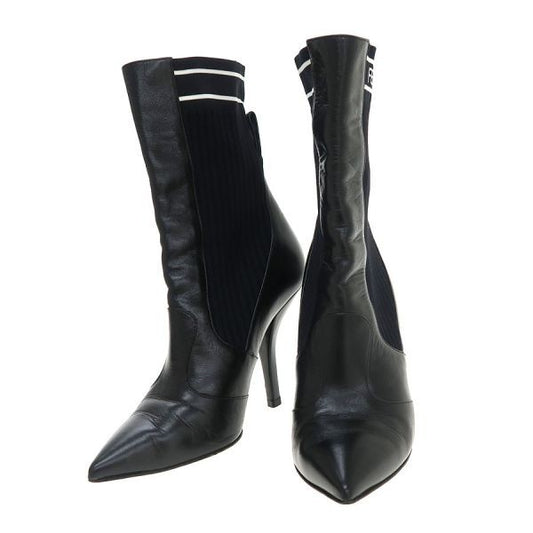 FENDI Boots Shoes EU 37 US 7 Black Authentic