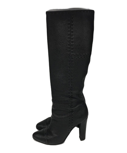 FENDI Long Boots Shoes EU 36.5 US 6.5 Black Authentic