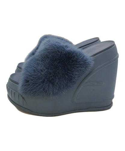 FENDI Sandals Shoes EU 37 US 7 Blue Authentic