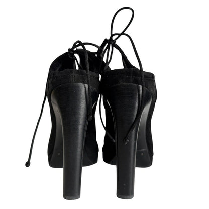 GUCCI Shoes Pumps Heel Bootie EU 37.5 US 7.5 Black Authentic