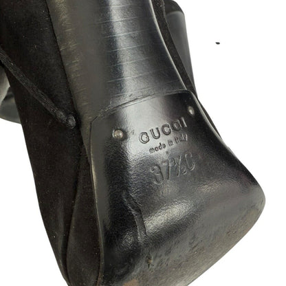 GUCCI Shoes Pumps Heel Bootie EU 37.5 US 7.5 Black Authentic