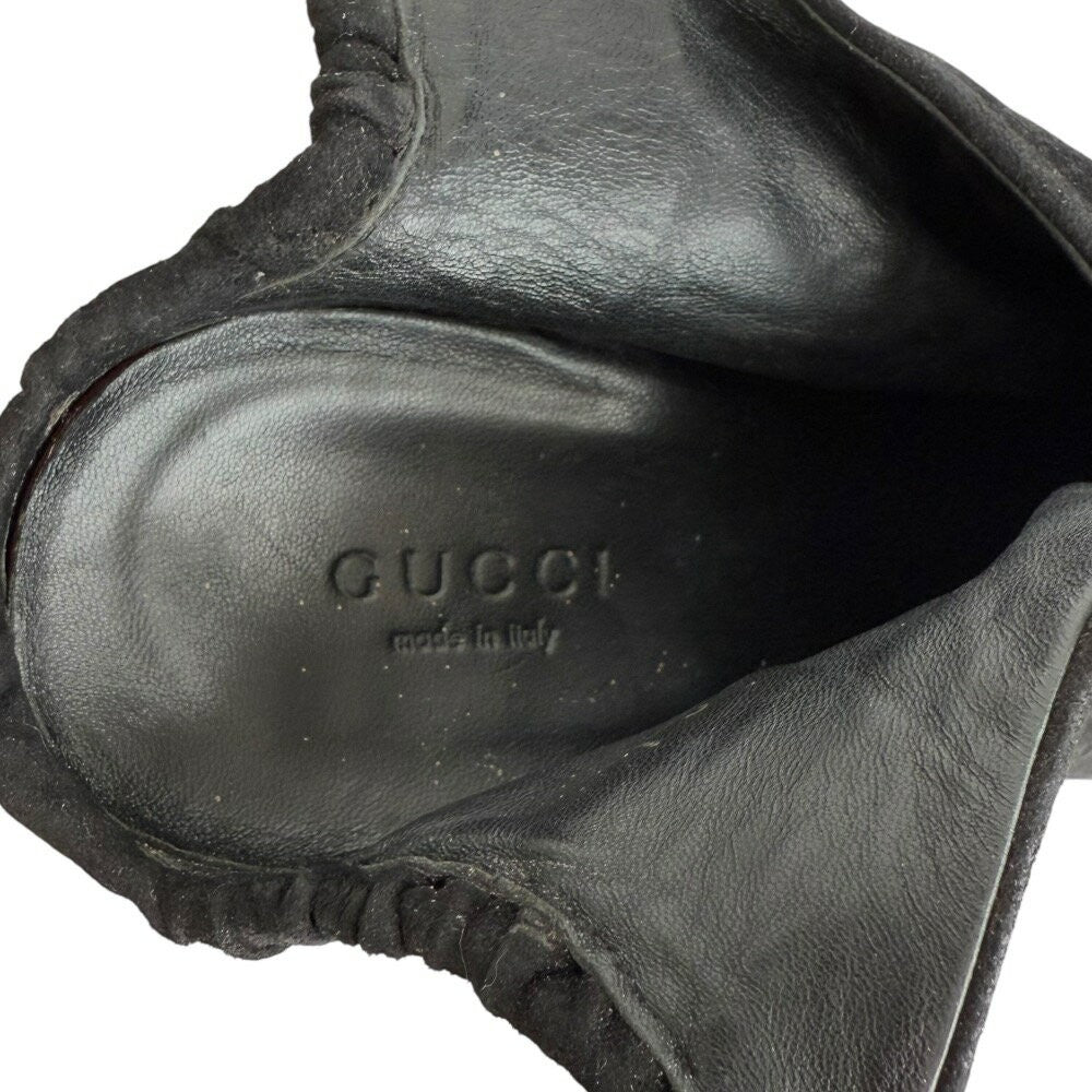 GUCCI Shoes Pumps Heel Bootie EU 37.5 US 7.5 Black Authentic