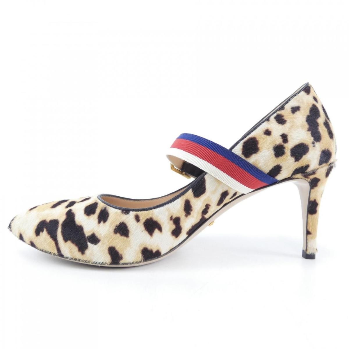 GUCCI Shoes Pumps Heel EU 36.5 US 6.5 Beige Brown Authentic