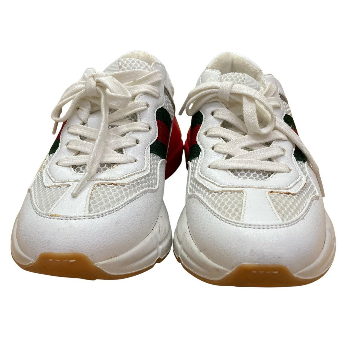 GUCCI Sneakers Shoes Low-Cut EU 36.5 US 6.5 White Red Authentic